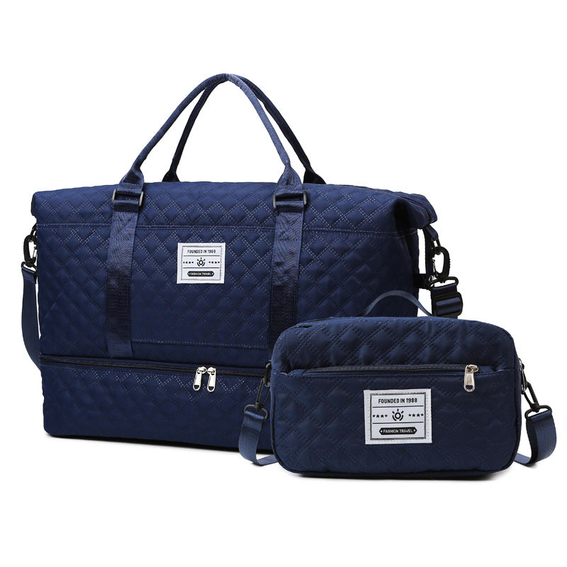 Quilted Multi-Pocket Travel Duffle Kalsten