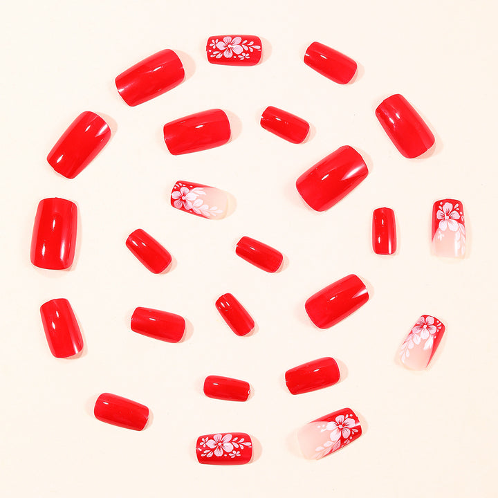 Elegant Floral 3D Acrylic Nail Art Extensions Kalsten