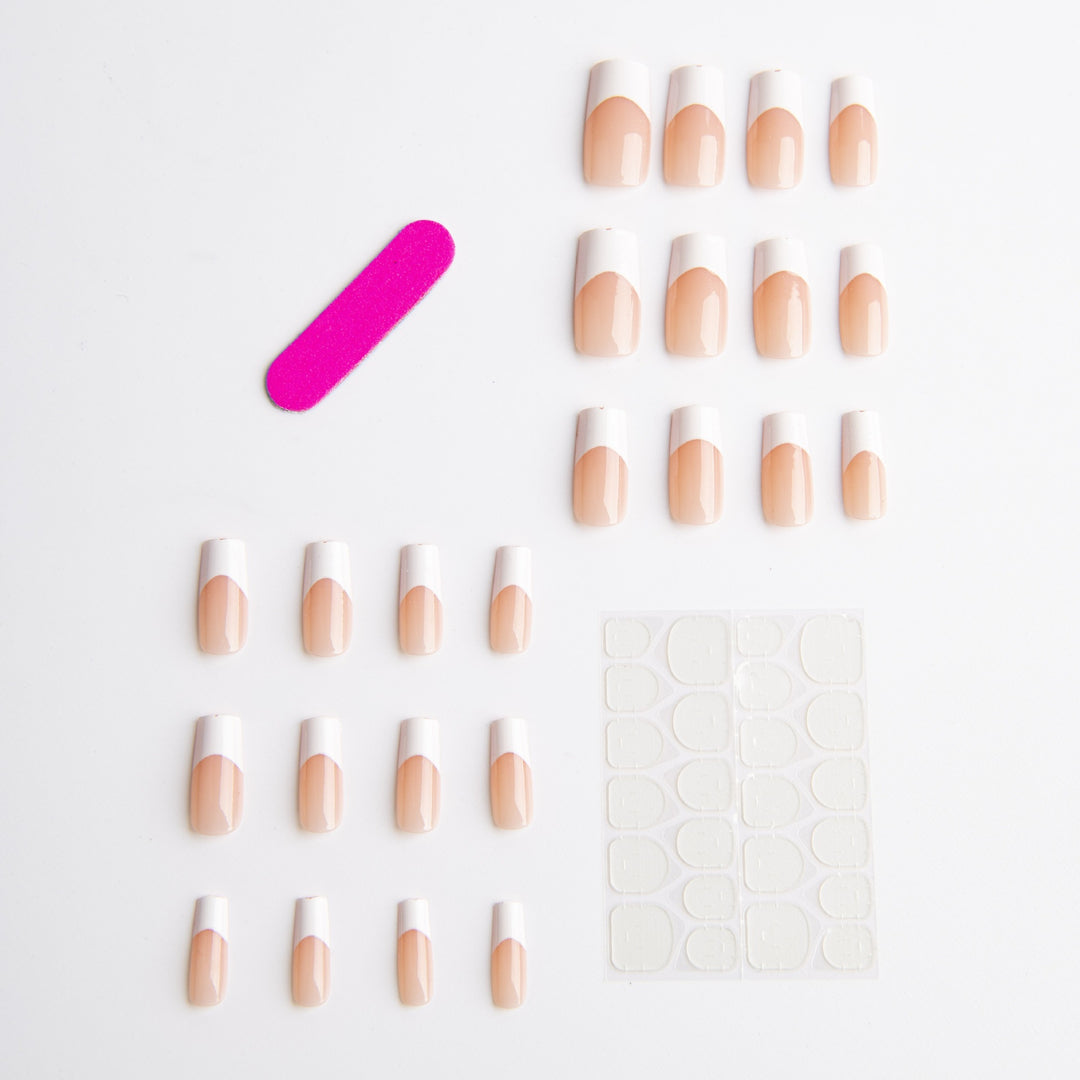 Artificial nail tips with French manicure Kalsten