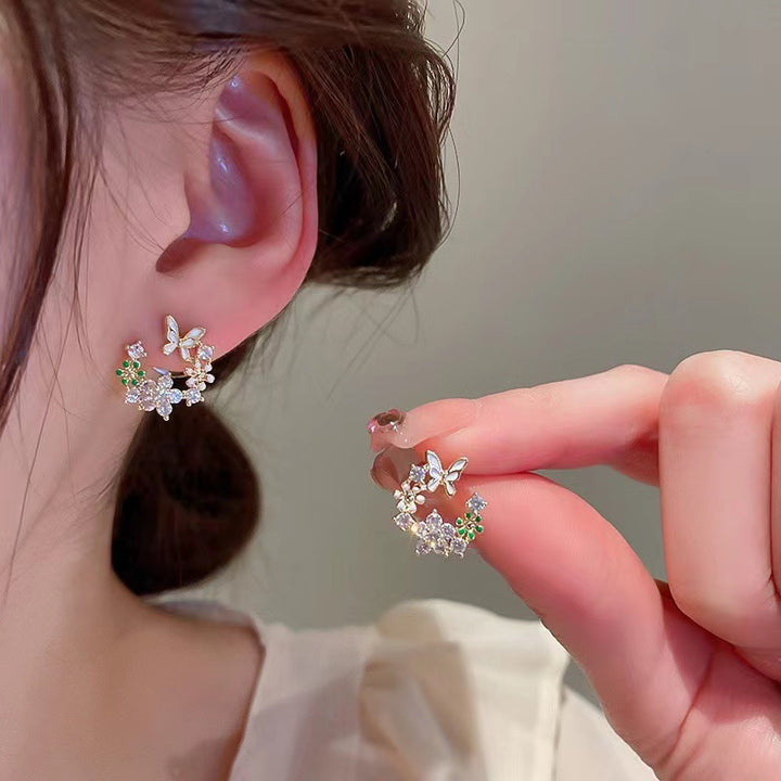 Floral Butterfly Stud Earrings Kalsten