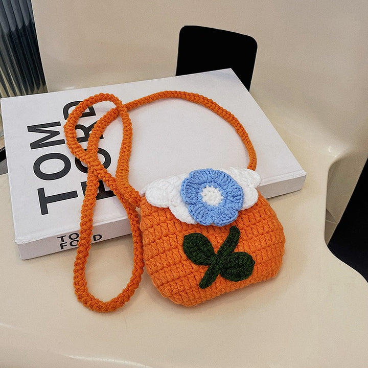 Floral-Themed Crochet Mini Bag
