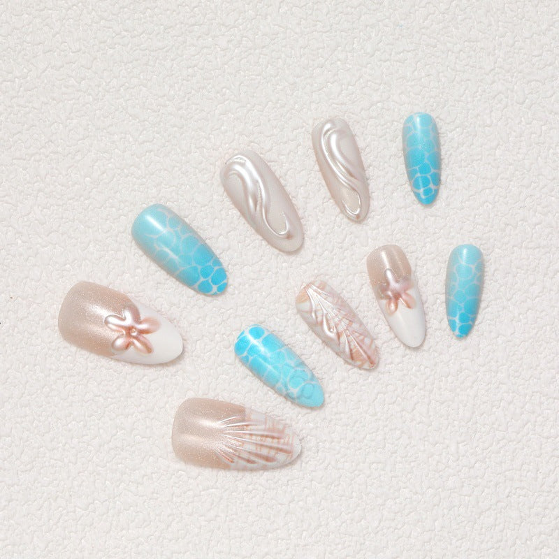 Exclusive art nails with maritime accents Kalsten