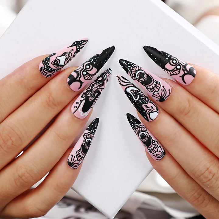 Art nails with artistic motifs Kalsten