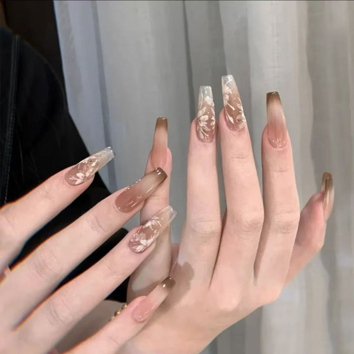 Floral Ombre Press-On Nail Set Kalsten