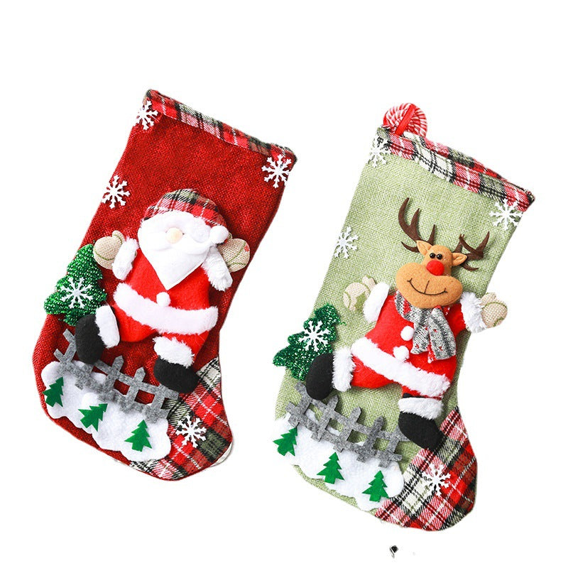 Festive Christmas stocking with cute Santa Claus motif Kalsten