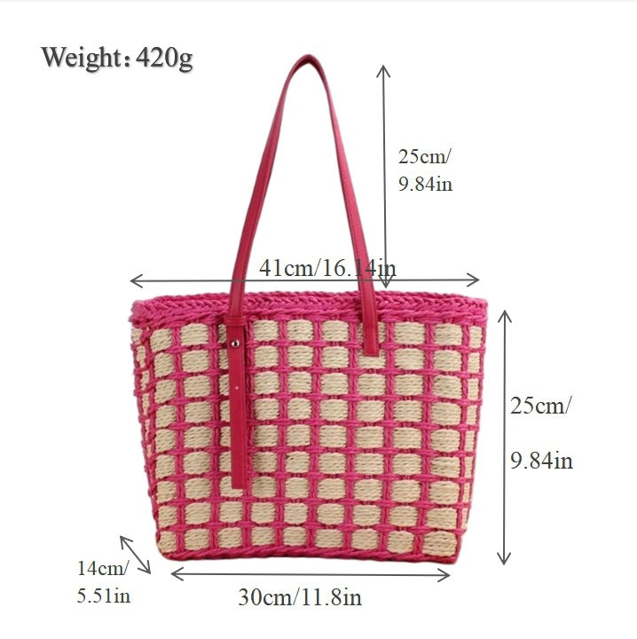 Spacious handbag with woven design Kalsten