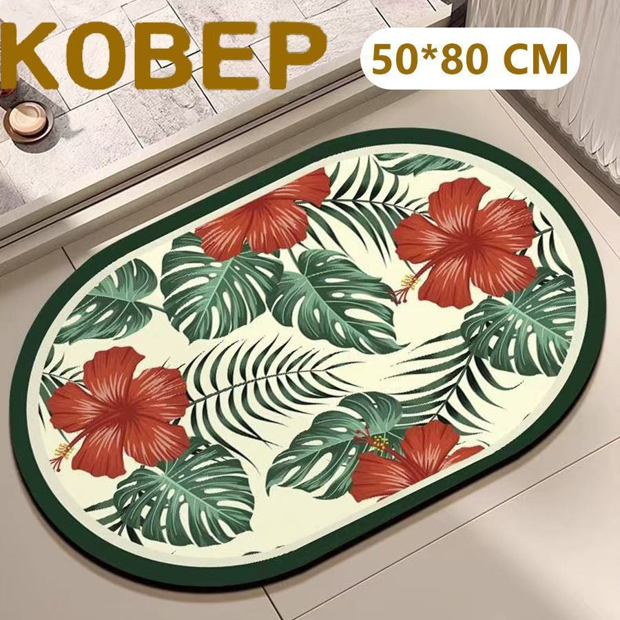 Decorative Floral Pattern Area Mat