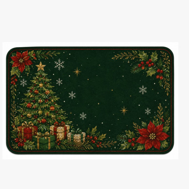 Festive Santa-Themed Bath Mat