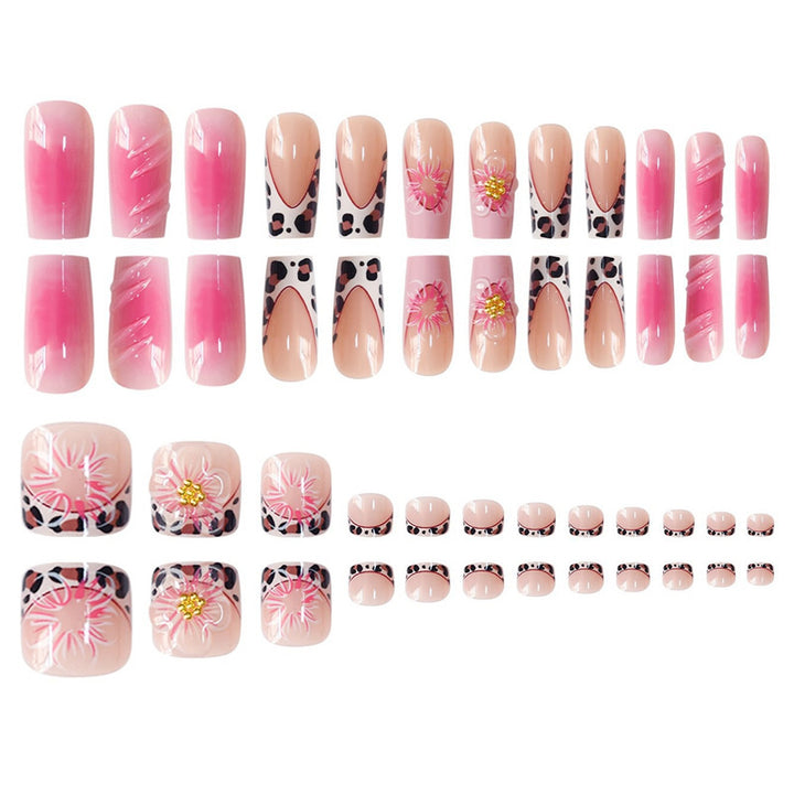 Artistic Floral Press-On Nail Art Kalsten