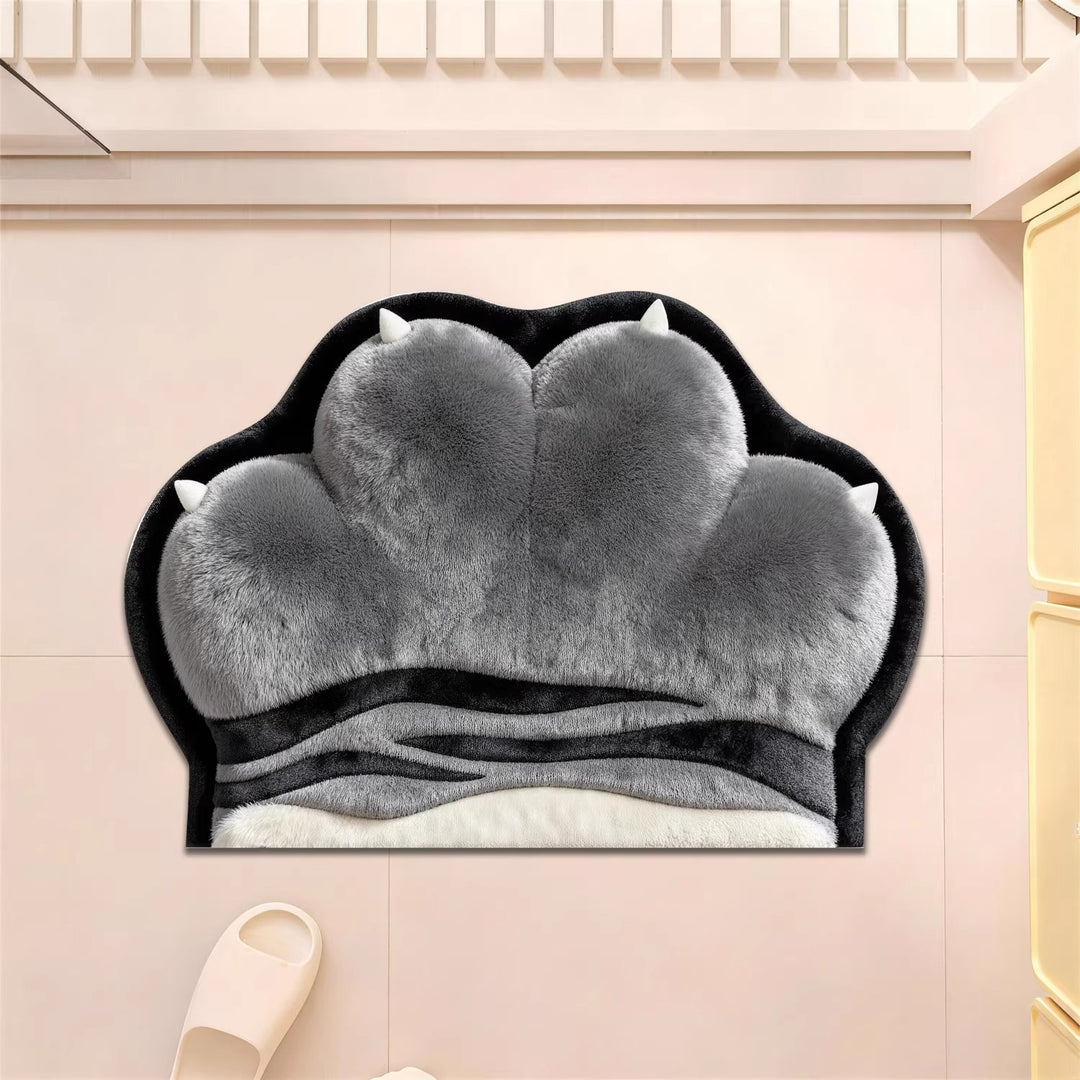 Plush Cat Paws Decorative Bath Mat