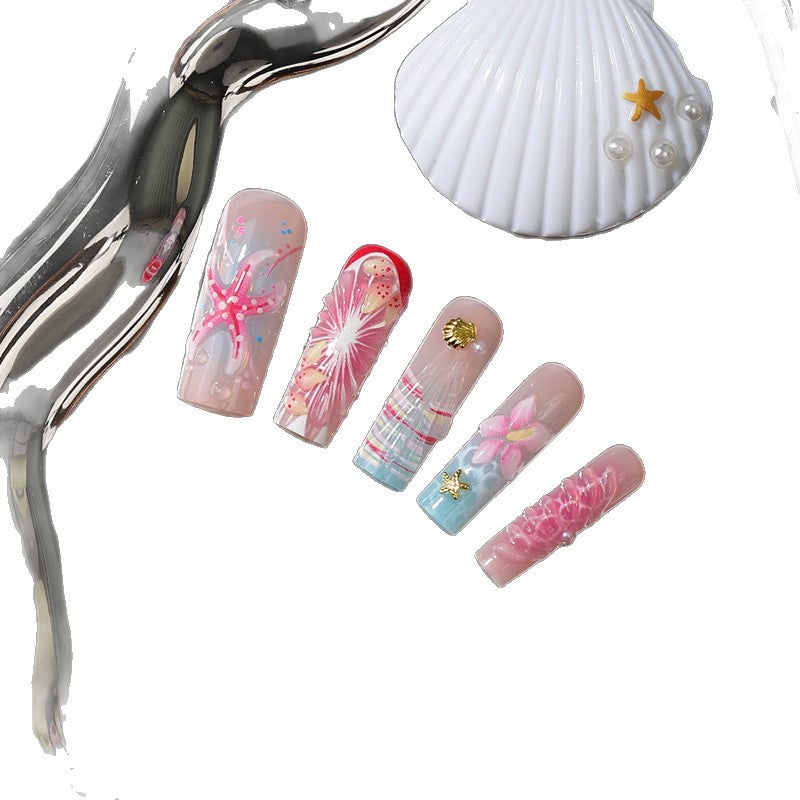 Tropical Ocean-Inspired Press-On Nail Set Kalsten