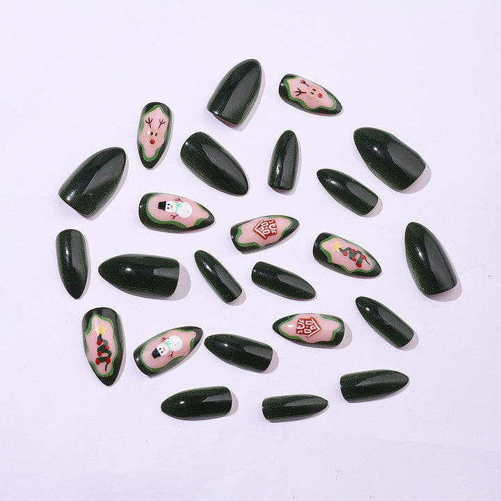 Creative nail set with festive Christmas motifs and shine Kalsten