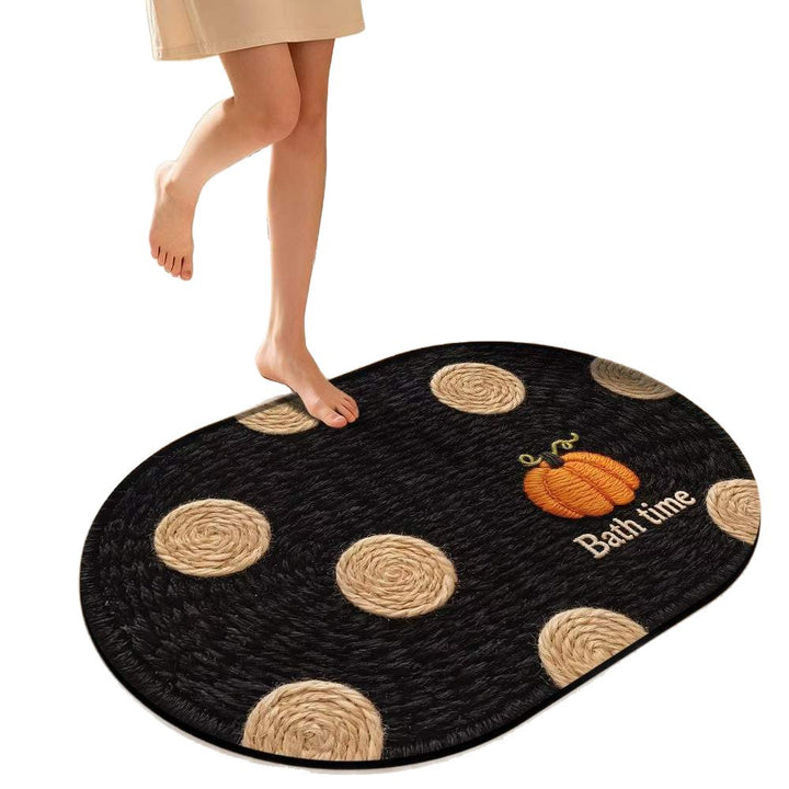 Pumpkin-Themed Decorative Bath Mat Kalsten
