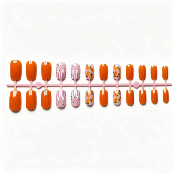 Creative Carrot-Themed Nail Art Set