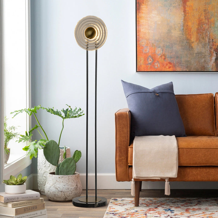 Artistic Table Lamp with Modern Swirling Design