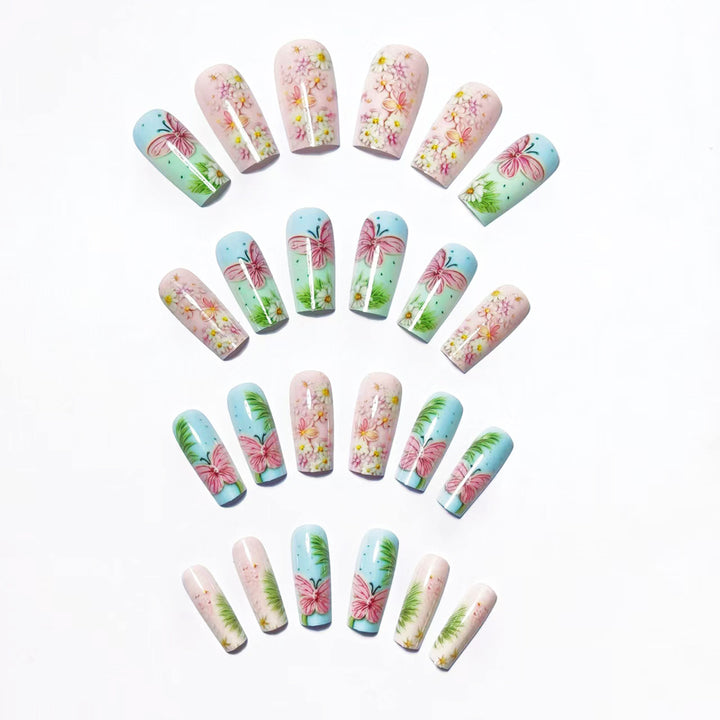 Creative Flower and Butterfly Art Nails Kalsten