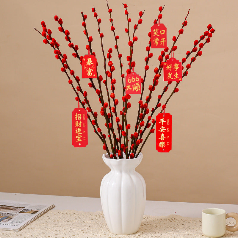 Silver Willow Decorative Branch Vase