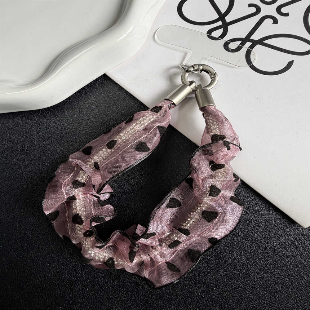 Heart-Patterned Hair Scrunchie Kalsten