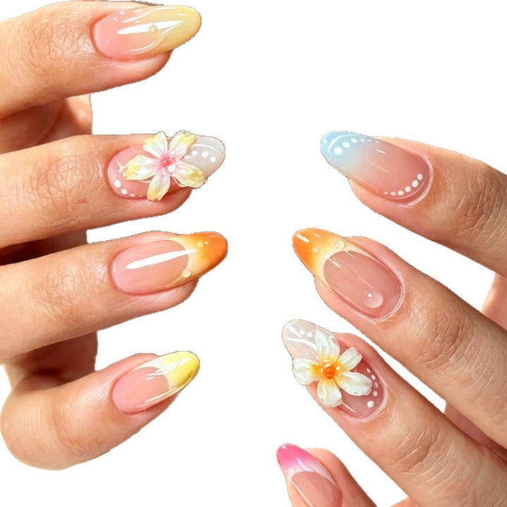 Floral and Ombre Press-On Nail Art Set Kalsten