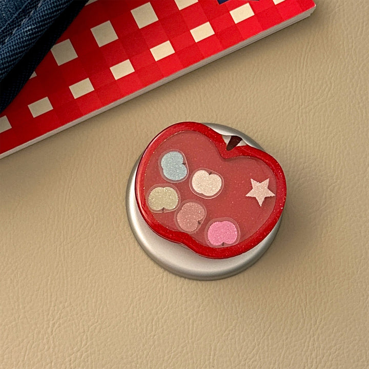 Funnier apple motif smartphone finger holder Kalsten