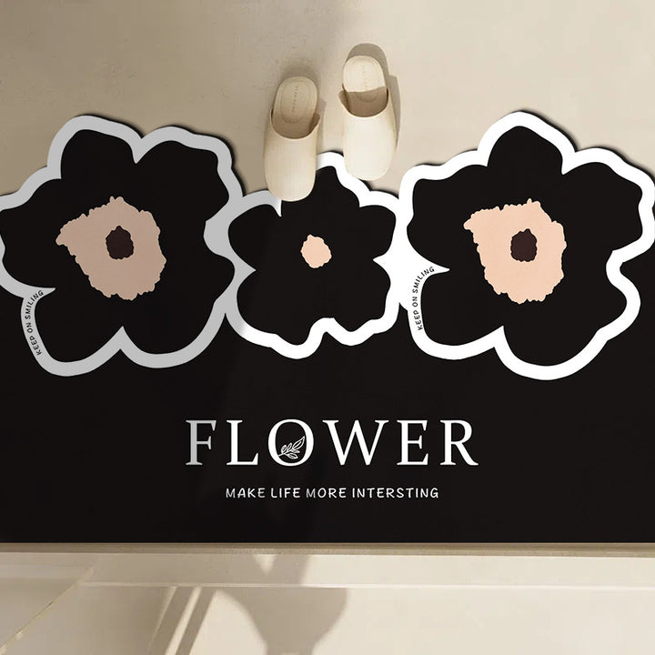 Fun Floral Themed Indoor Mat