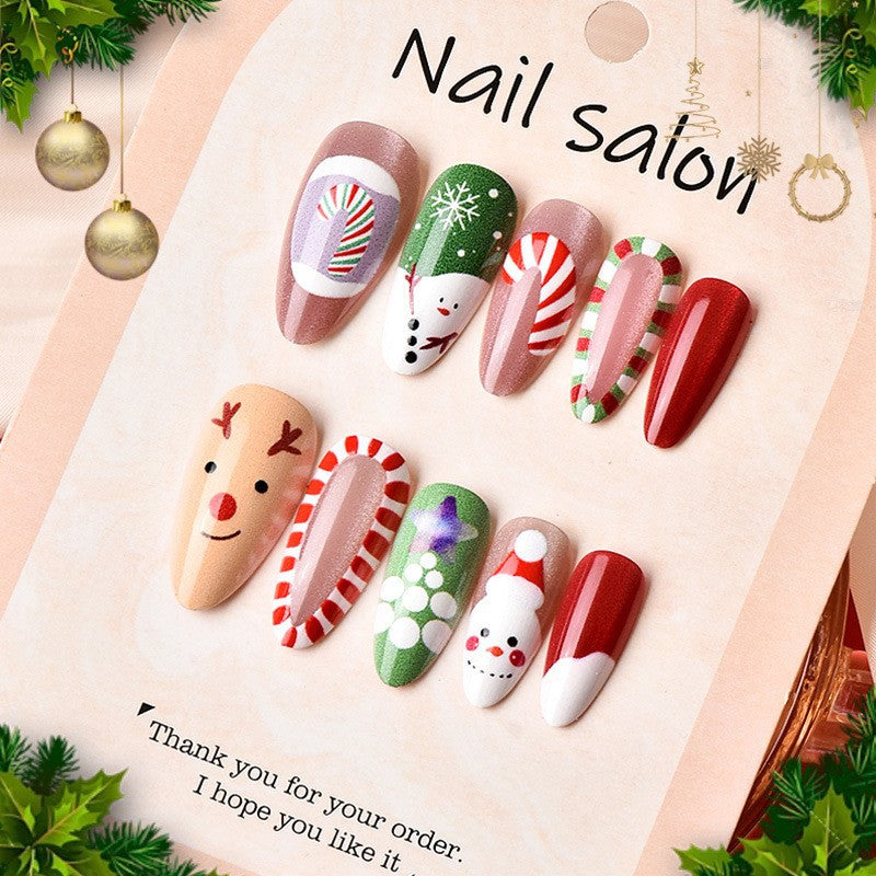 Artificial nail set with festive Christmas motifs Kalsten 1787561505