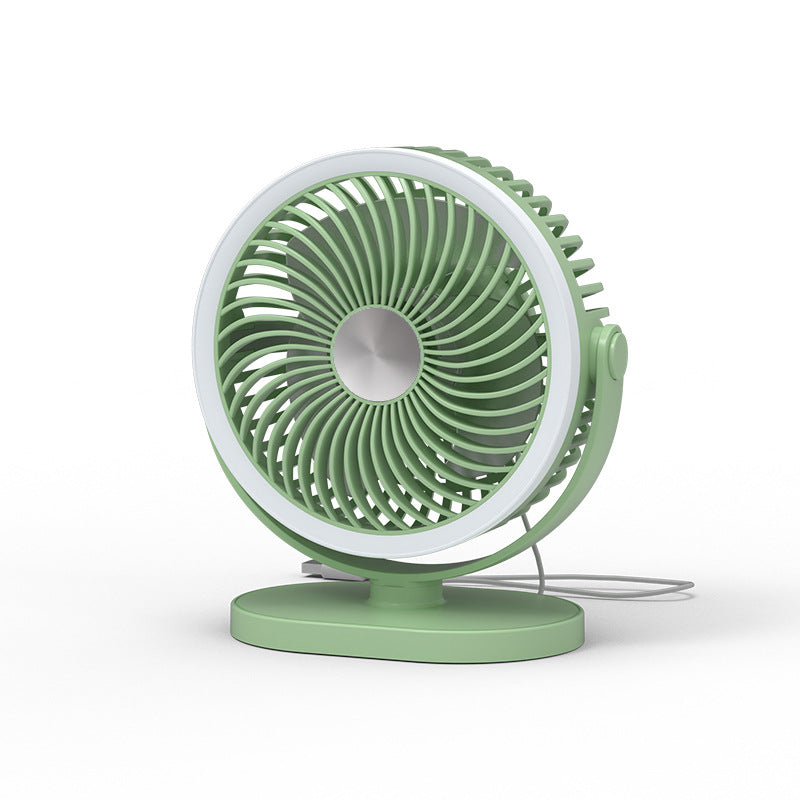 Ladies portable table fan with LED ring lighting Kalsten
