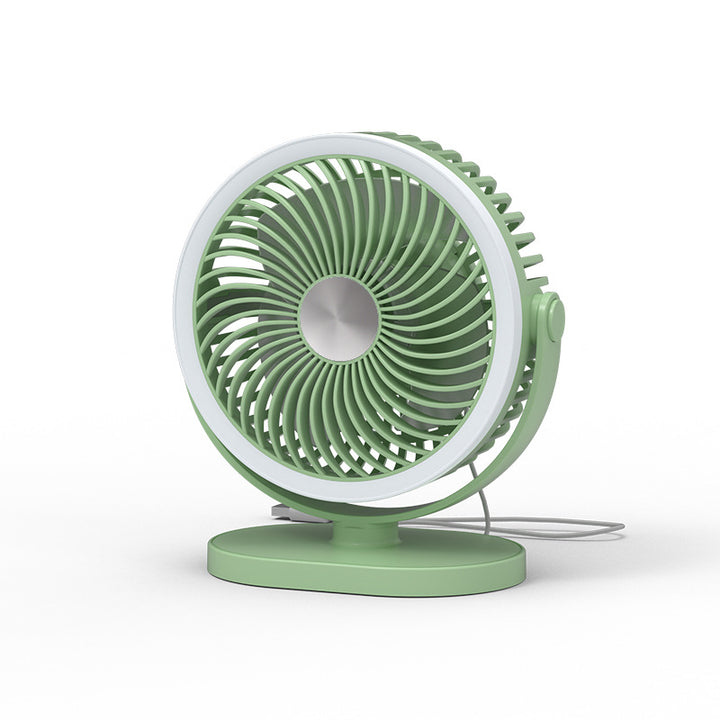 Ladies portable table fan with LED ring lighting Kalsten