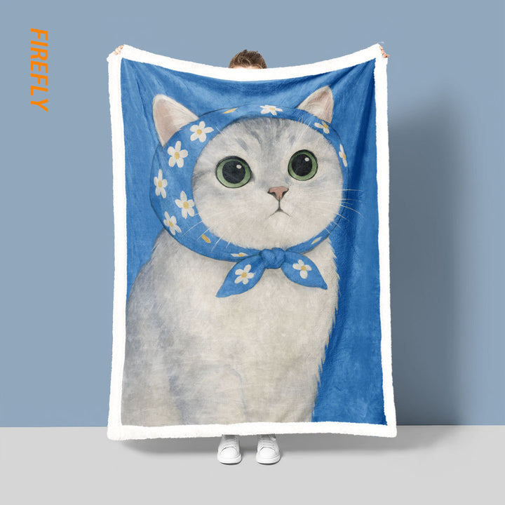 Fun Cartoon Cat Blanket