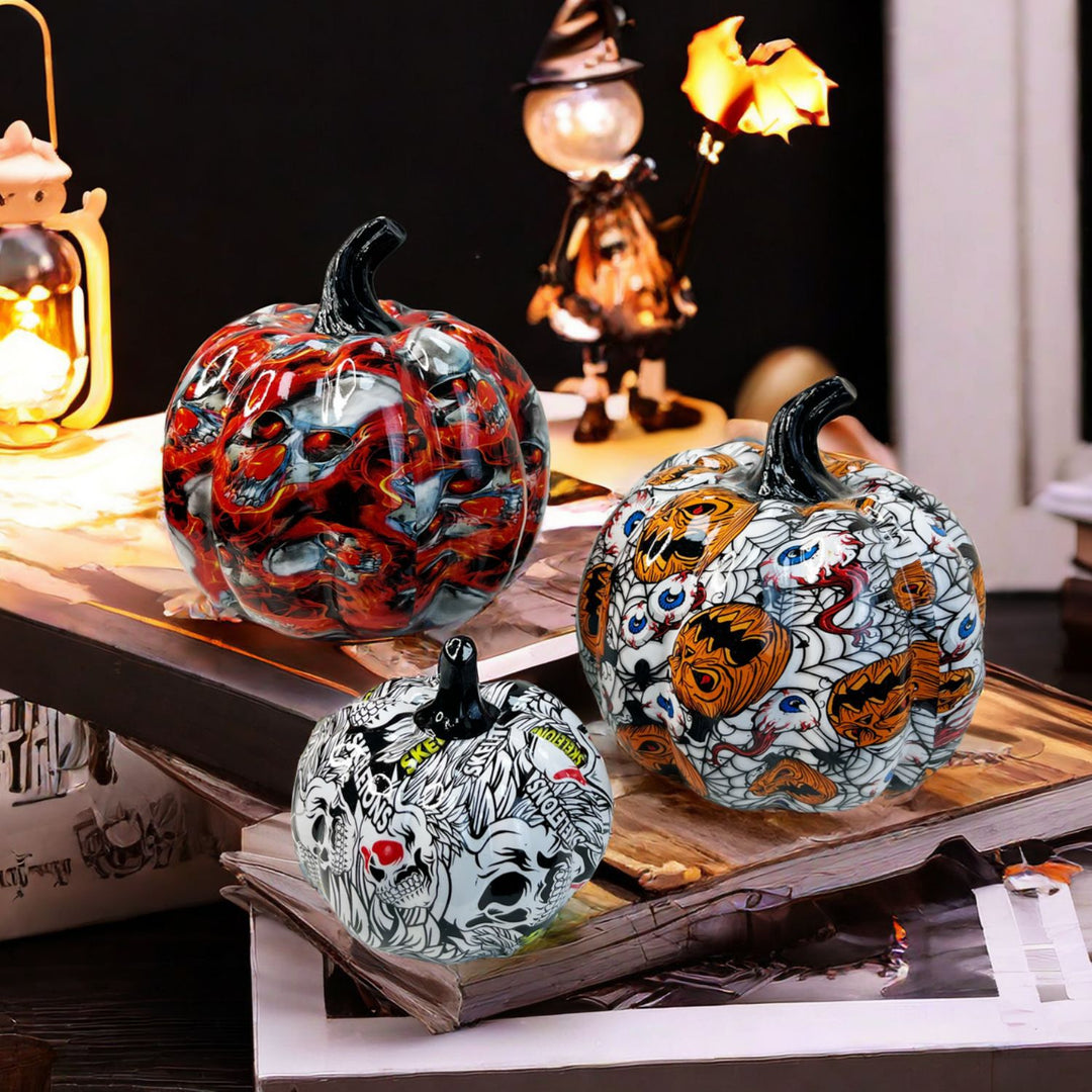 Artistic Halloween Pumpkin Figurine Kalsten