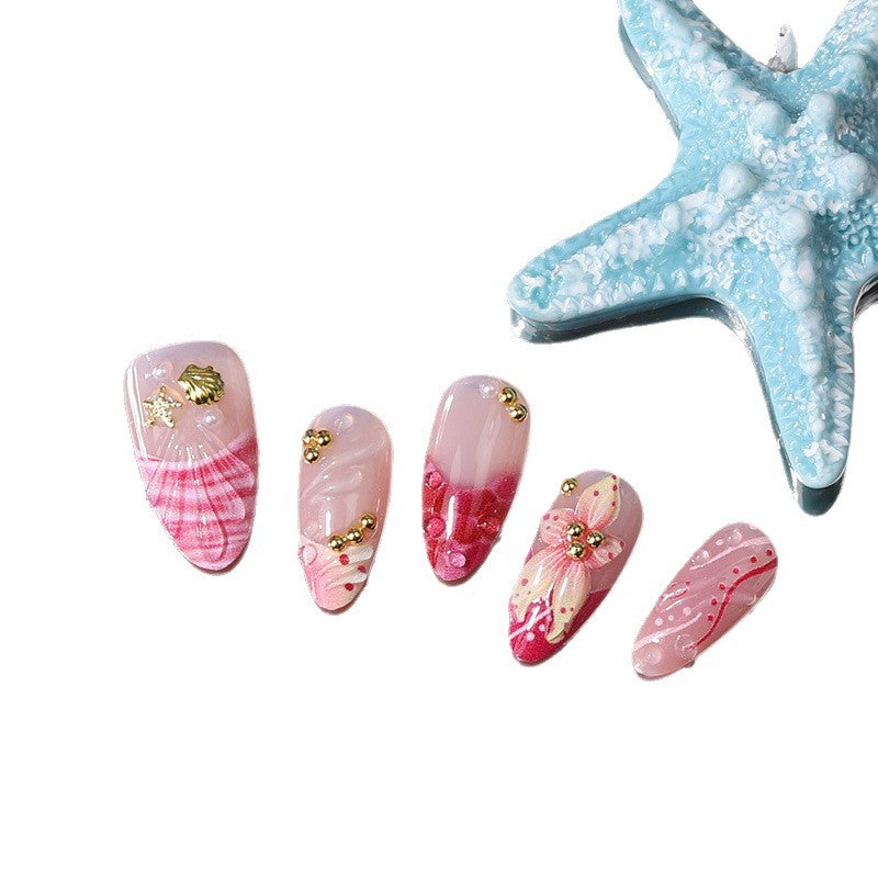 Shell-Inspired Decorative Press-On Nails Kalsten