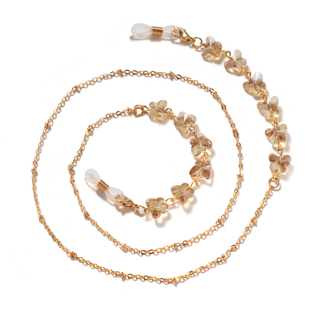 Floral Embellished Eyewear Chain Kalsten