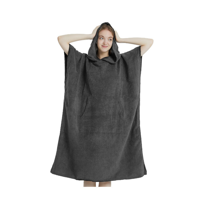 Women's Hooded Poncho made of soft Microfiber Fabric Kalsten