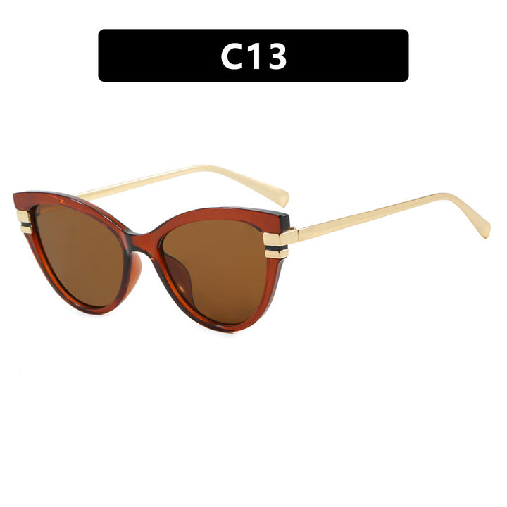 Ladies Cat-Eye Sunglasses with Elegant Metal Accents Kalsten