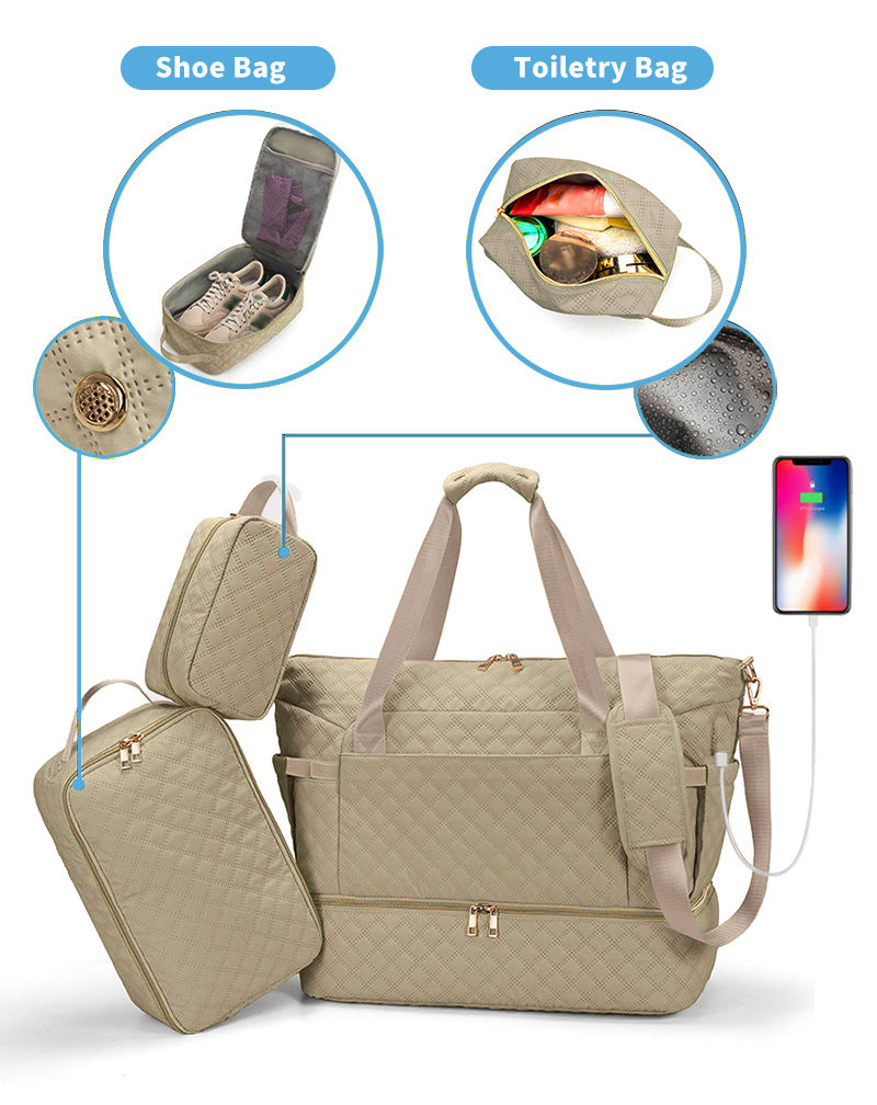 Quilted Weekender Bag Kalsten