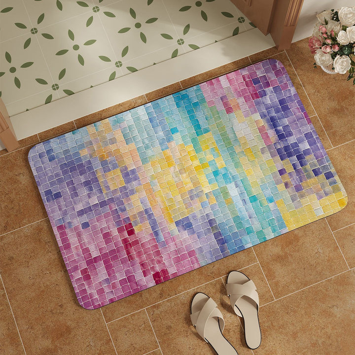 Mosaic Pattern Bath Mat Kalsten
