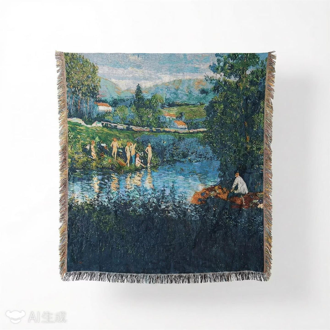 Artistic Landscape Throw Blanket