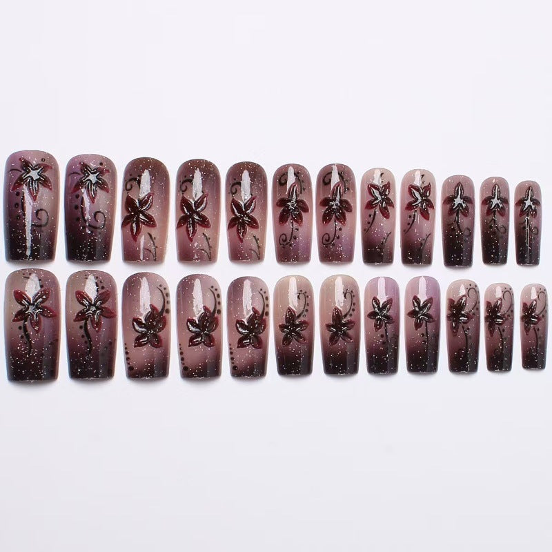 Artificial nails with floral accents Kalsten