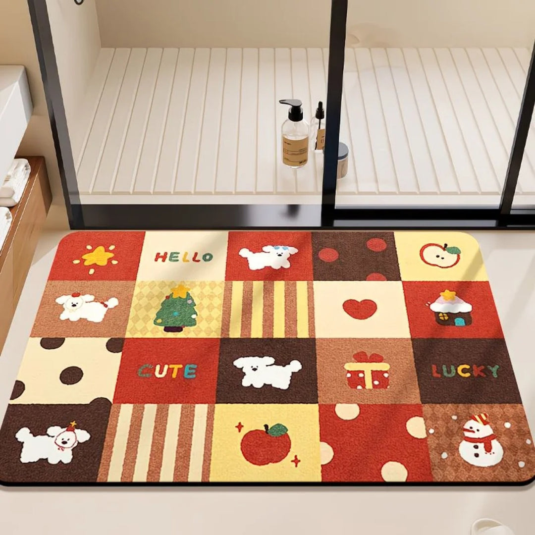 Cute Bear-Themed Bath Mat Kalsten
