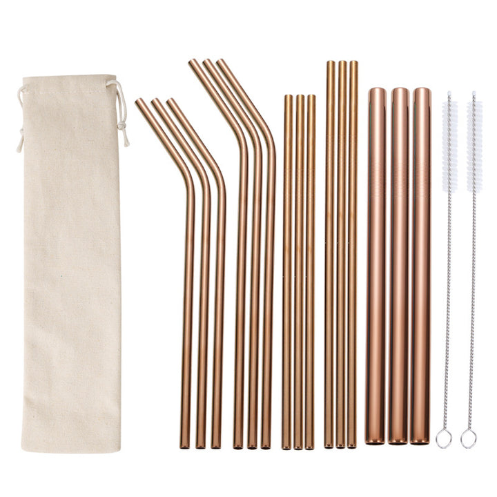 Stainless Steel Straw Set with Cleaning Brushes Kalsten