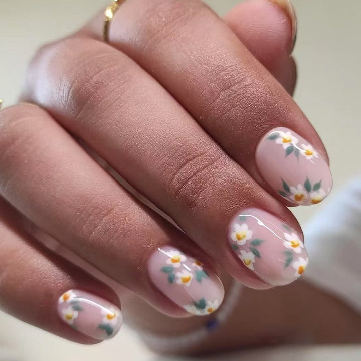 Floral Print Gel Nail Art Kalsten
