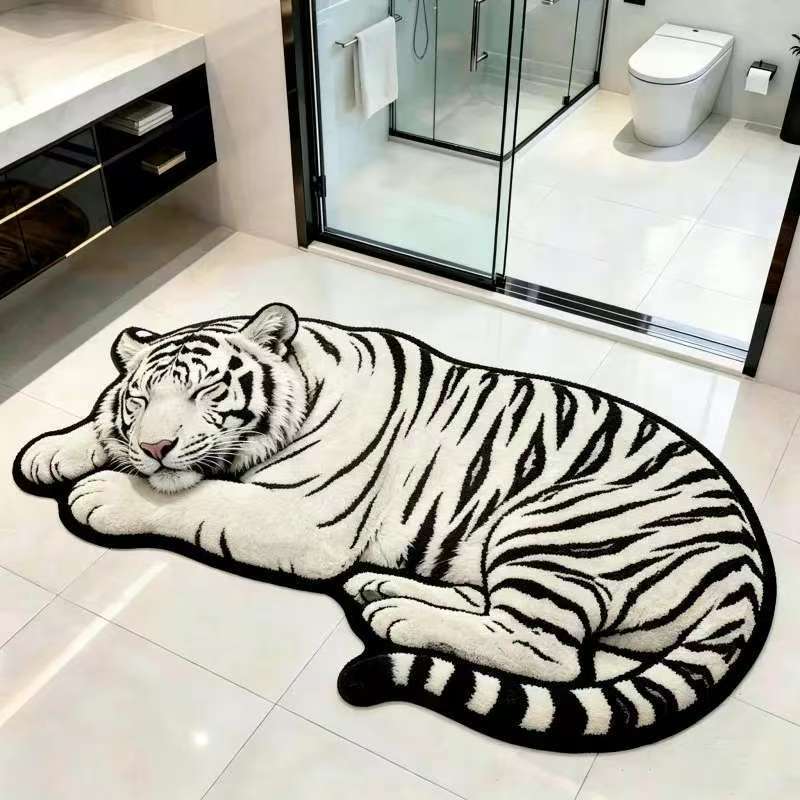 Bear-shaped Plush Floor Mat