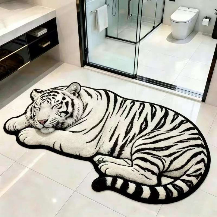 Bear-shaped Plush Floor Mat