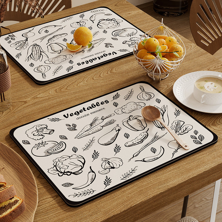 Decorative Vegetable-Themed Table Mat Kalsten
