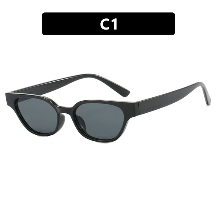 Women's fashionable sunglasses with curved frame and brown lenses Kalsten