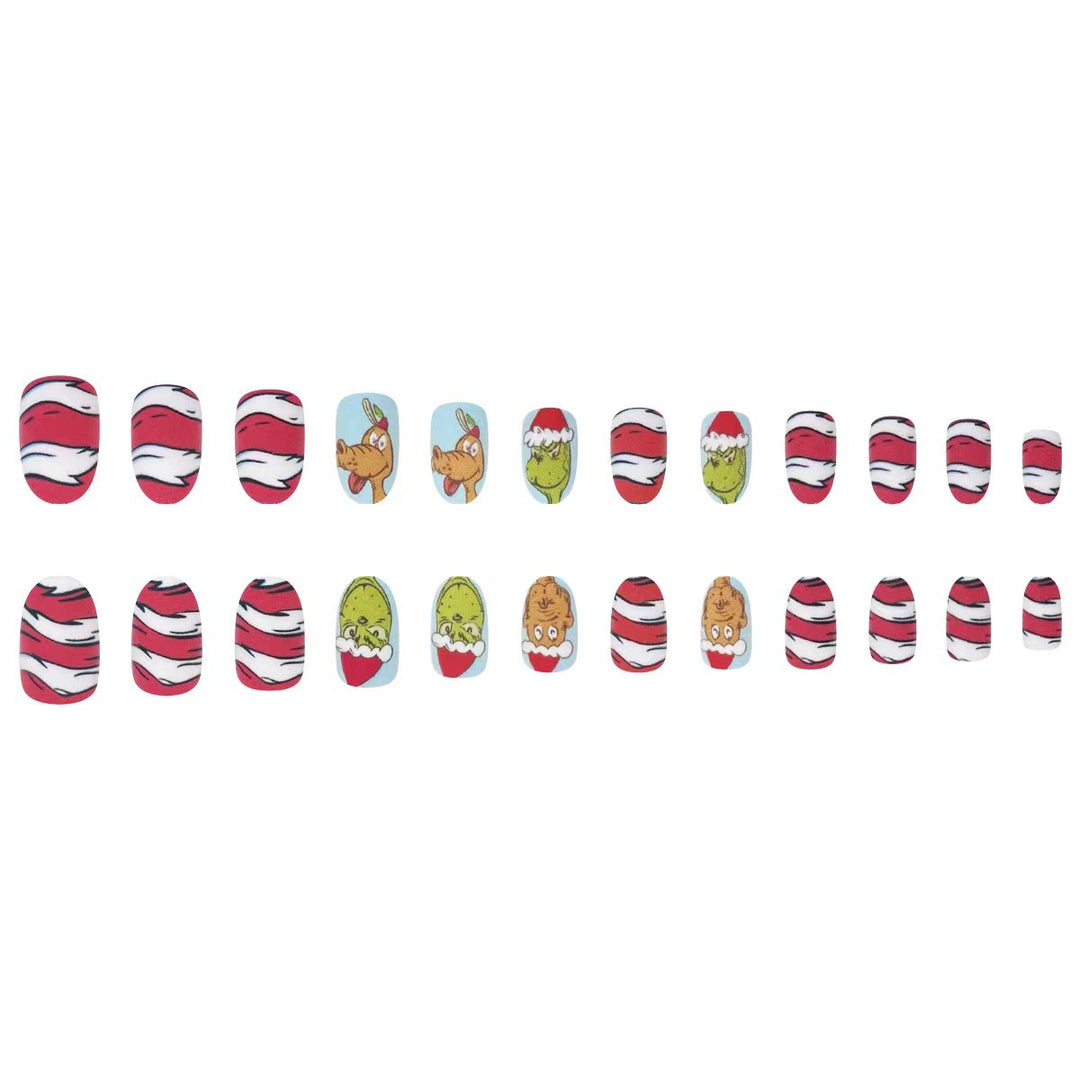 Artificial nail set with festive 3D designs Kalsten