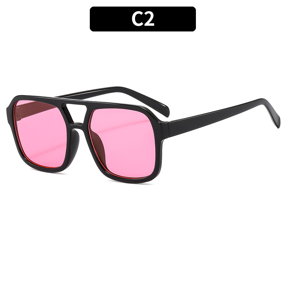 Oversized Angular Frame Sunglasses