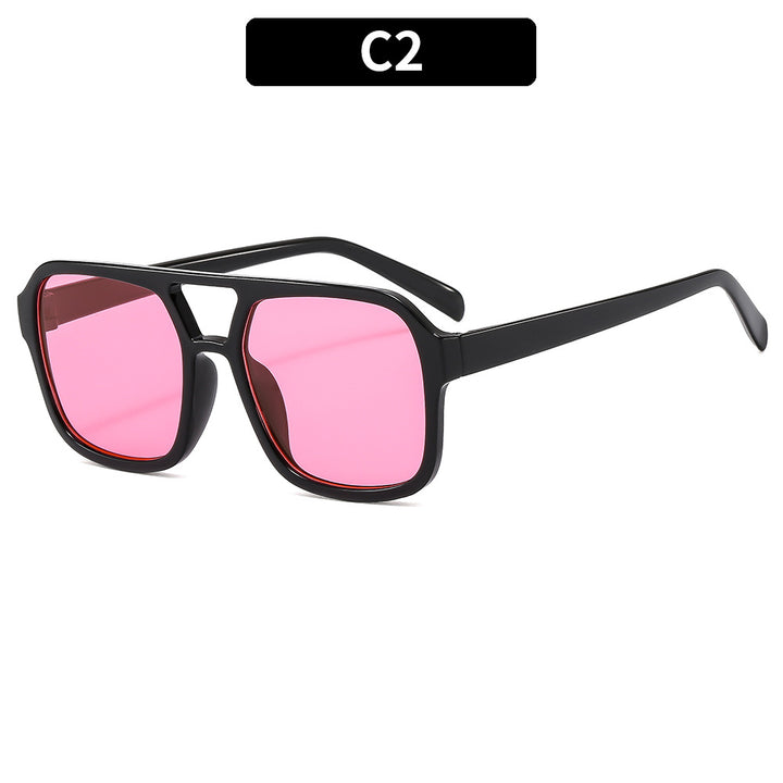 Oversized Angular Frame Sunglasses