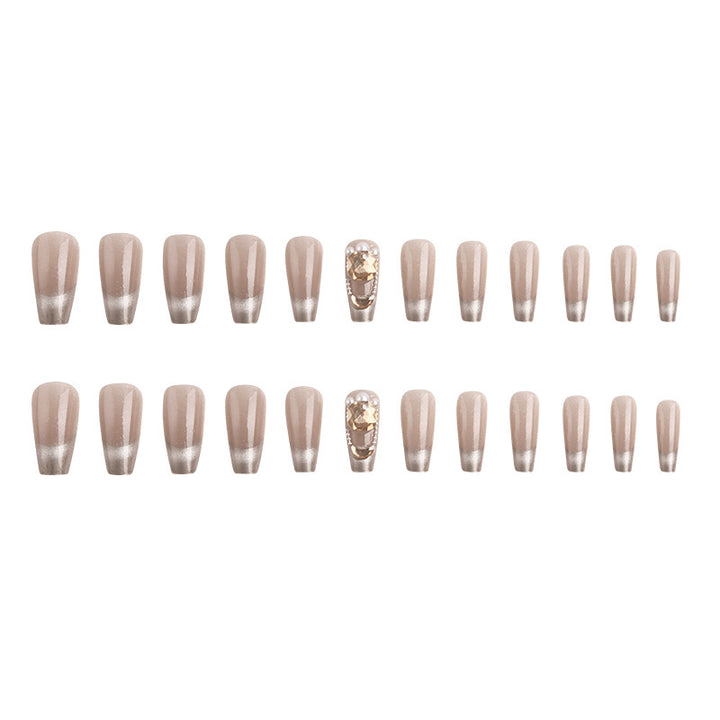 Artificial nail set with glamorous gold and glitter accents Kalsten