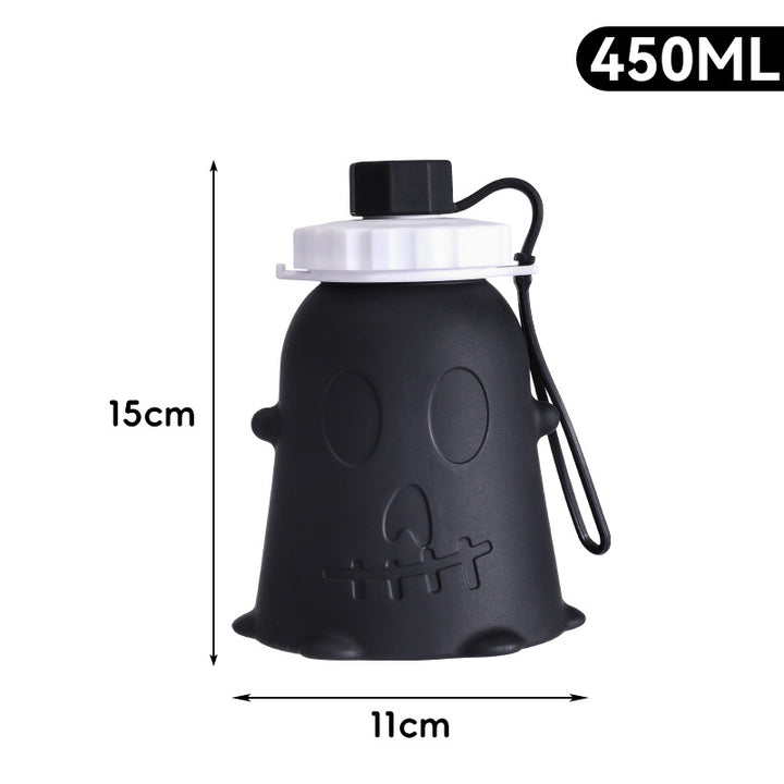 Unisex silicone drinking bottle with ghost design Kalsten